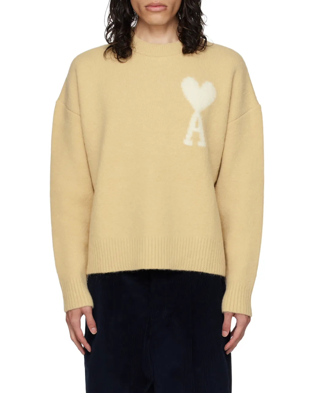 Ami De Coeur Logo Intarsia Knit Jumper