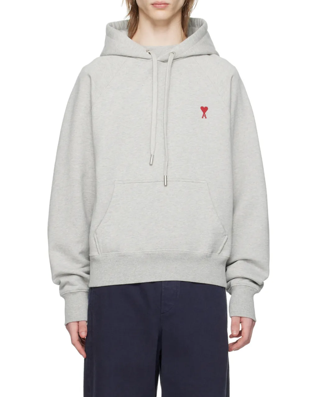 Logo Embroidered Drawstring Hoodie