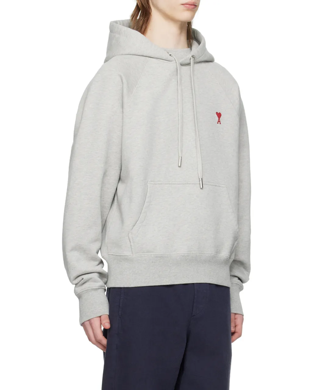 Logo Embroidered Drawstring Hoodie