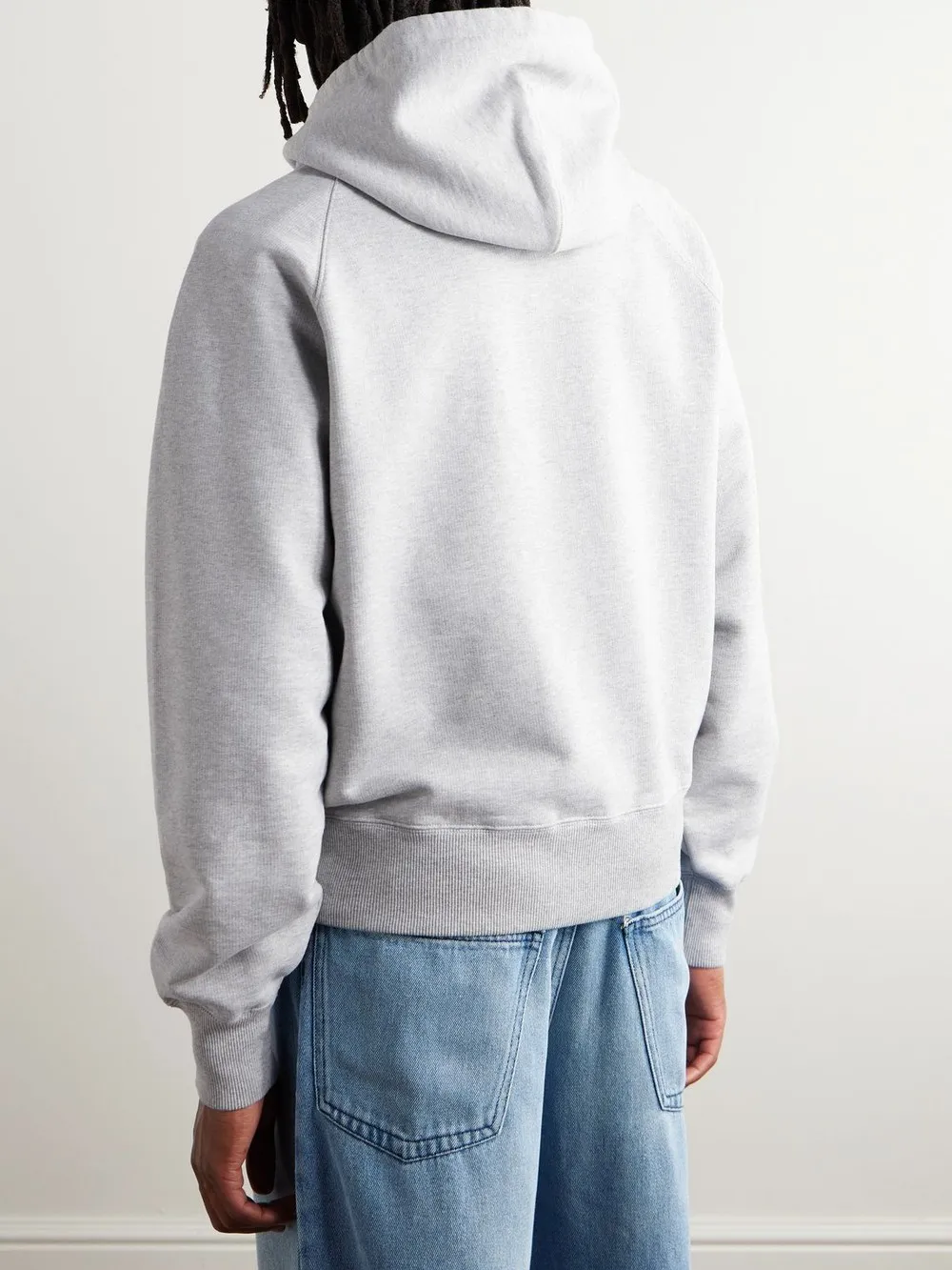 Logo Embroidered Drawstring Hoodie