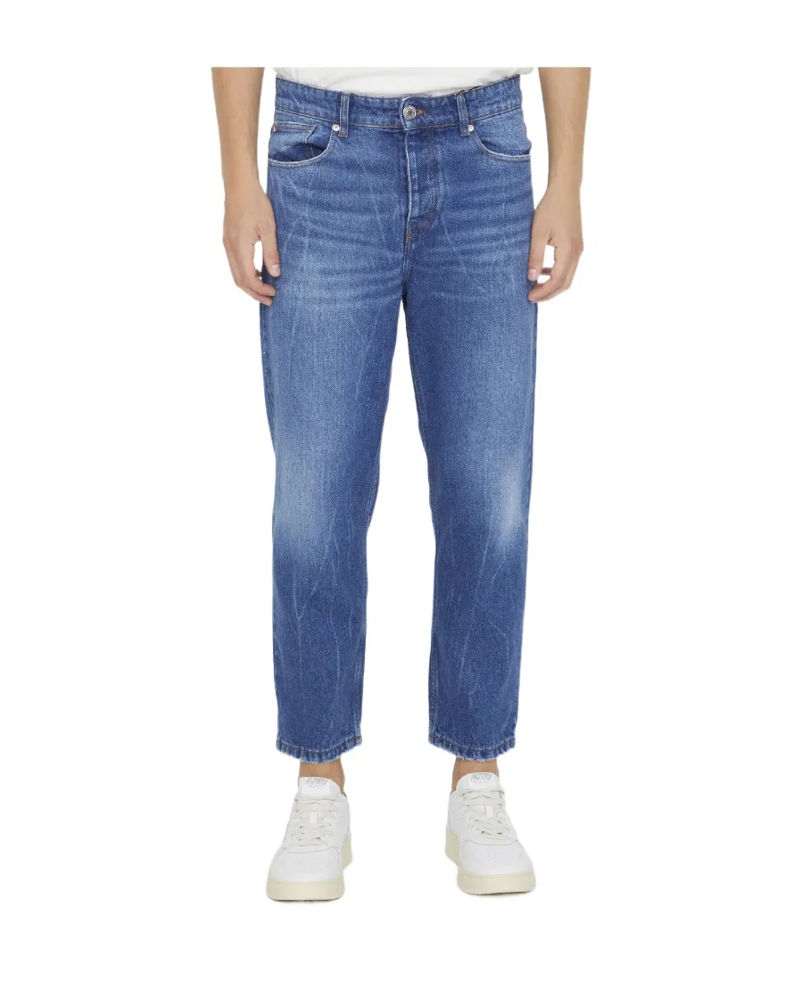Logo Patch Straight-Leg Jeans