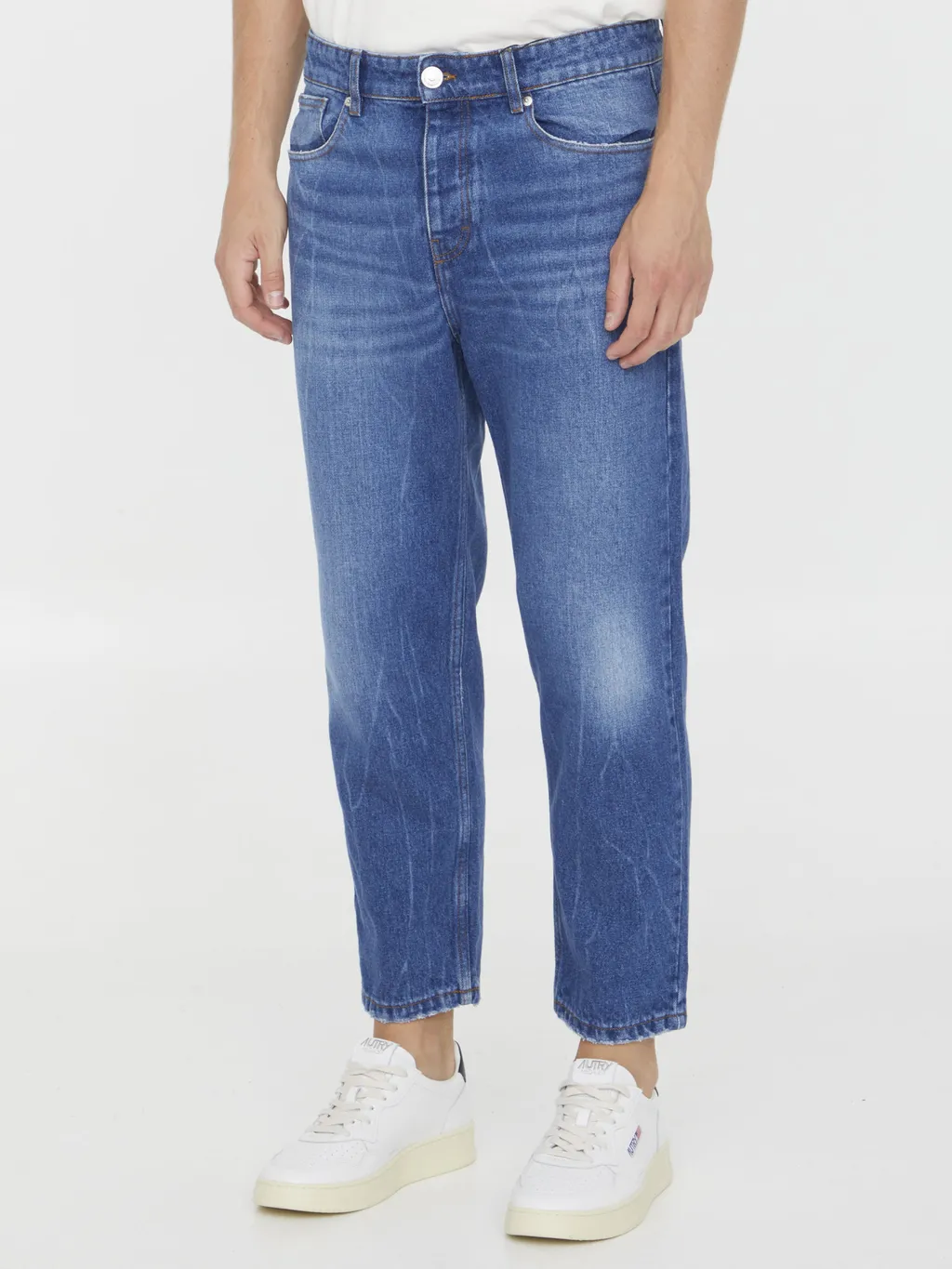 Logo Patch Straight-Leg Jeans