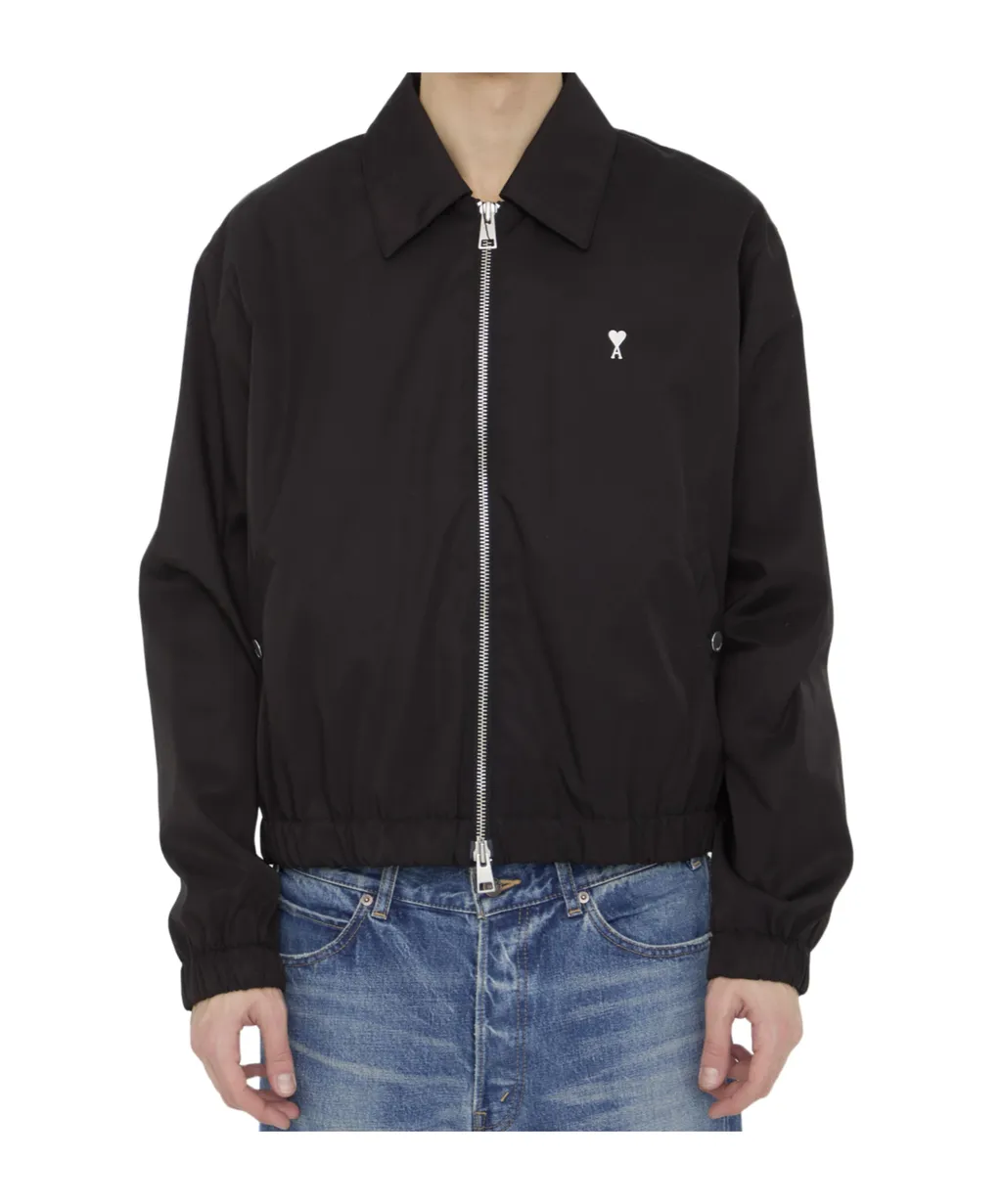 Ami De Coeur Logo-Plaque Zipped Jacket