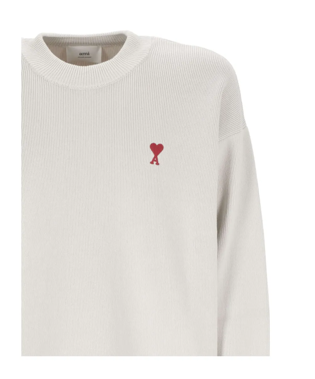 Ami De Coeur Logo Embroidered Knitted Jumper