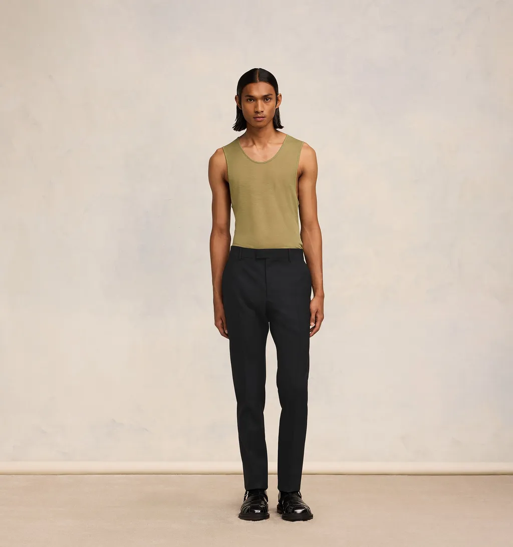 Low-Rise Tapered Trousers