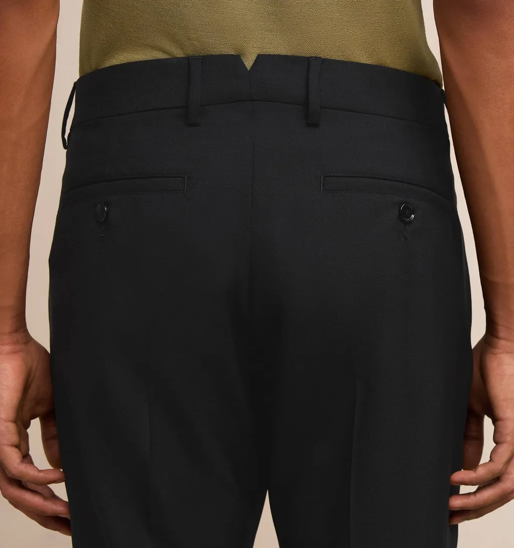 Low-Rise Tapered Trousers