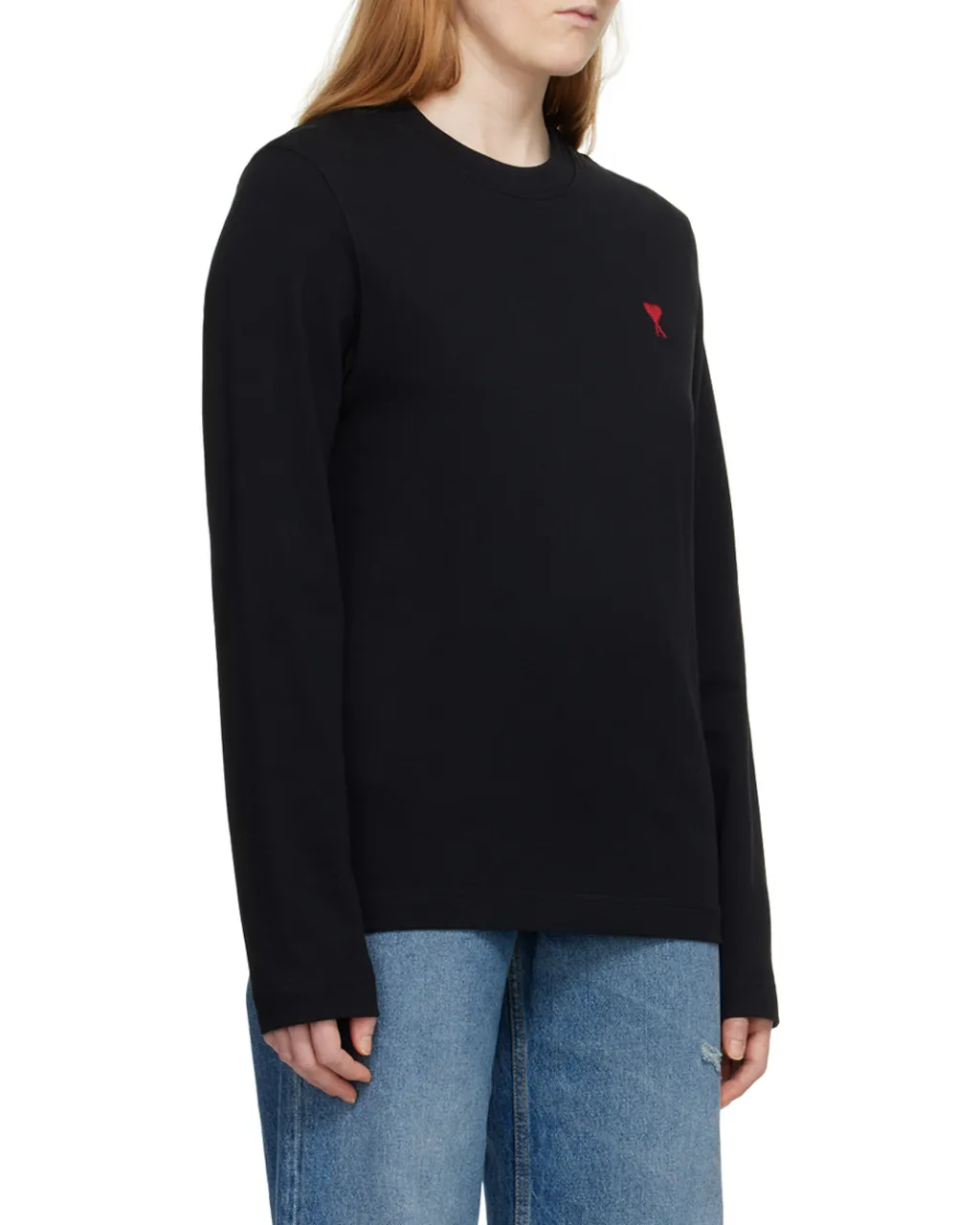 Ami De Coeur Logo Embroidered Long-Sleeved T-Shirt