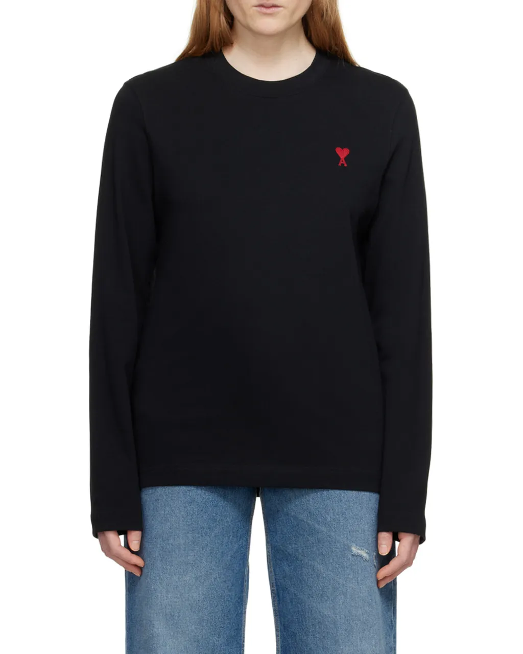 Ami De Coeur Logo Embroidered Long-Sleeved T-Shirt