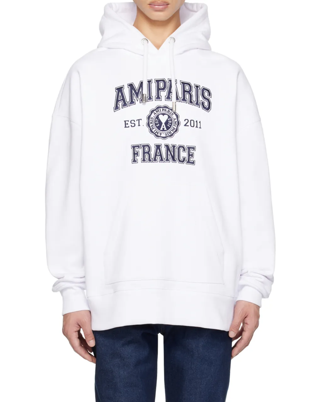 Logo-Printed Long-Sleeved Drawstring Hoodie