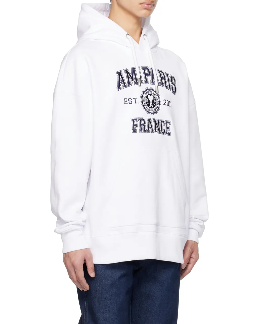 Logo-Printed Long-Sleeved Drawstring Hoodie