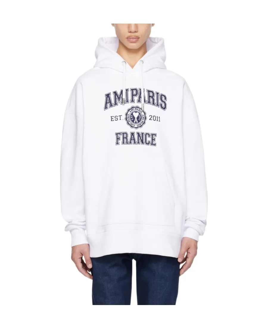 Logo-Printed Long-Sleeved Drawstring Hoodie