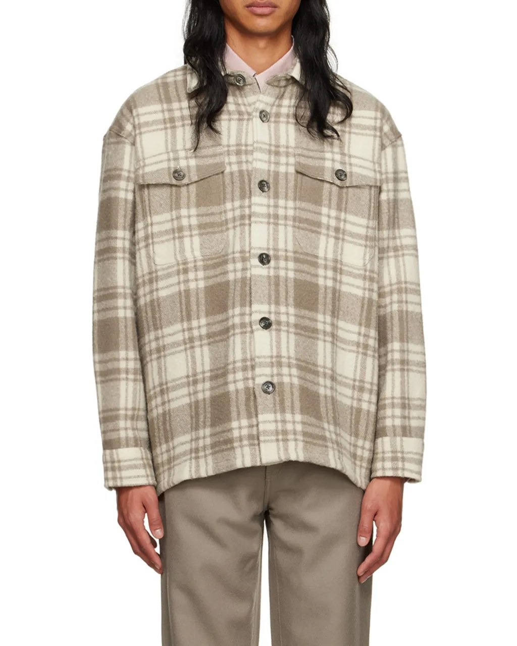 Checked Buttoned-Up Overshirt