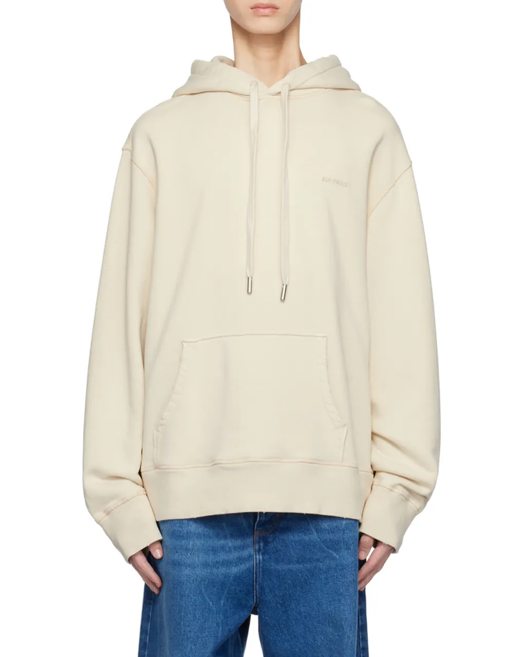 Ami Logo Embroidered Drawstring Hoodie