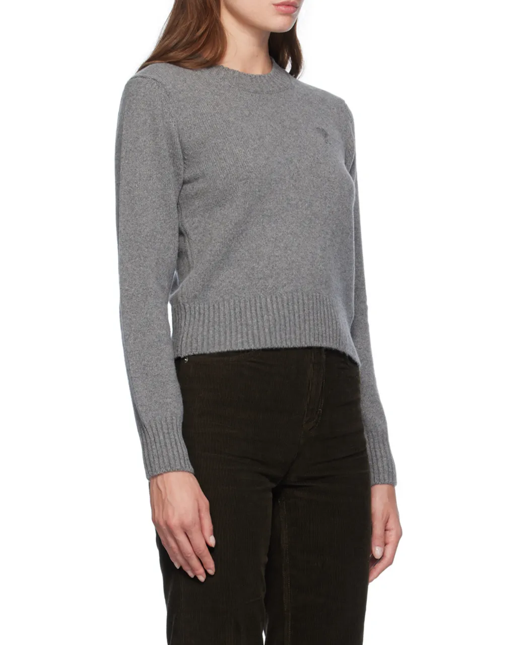 Ami De Coeur Logo-Embroidered Knit Cropped Jumper