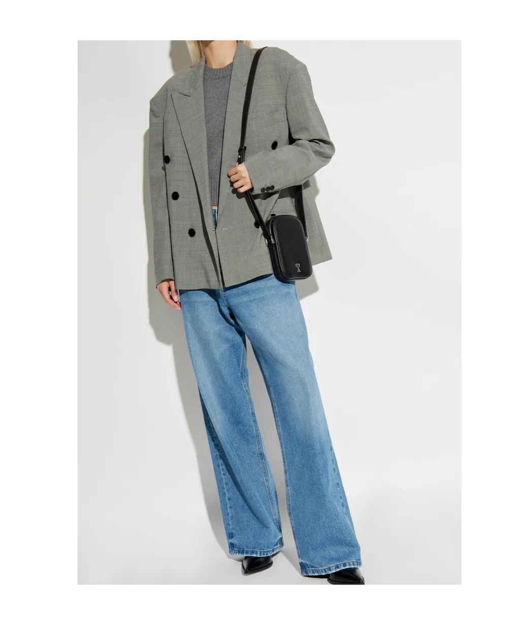 Ami De Coeur Logo-Embroidered Knit Cropped Jumper