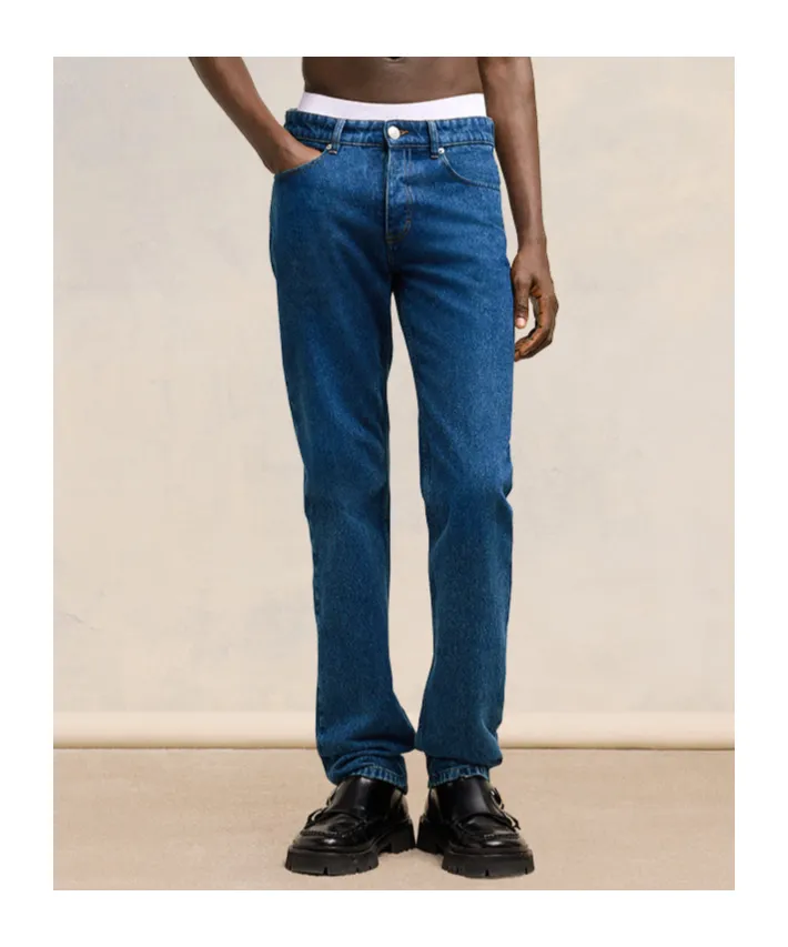 Straight-Leg Slim-Fit Jeans