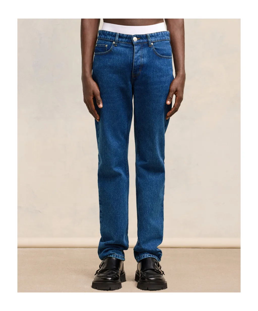 Straight-Leg Slim-Fit Jeans