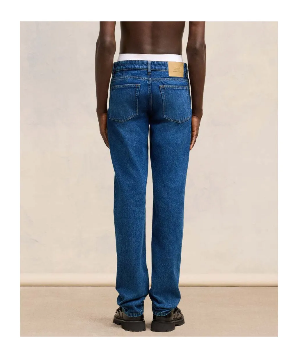Straight-Leg Slim-Fit Jeans