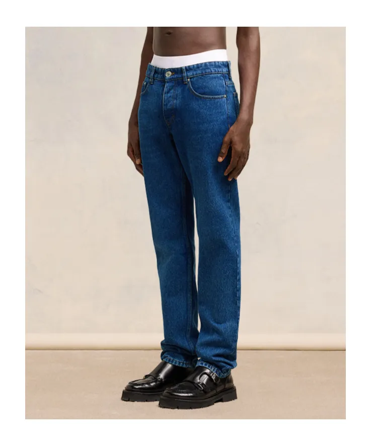 Straight-Leg Slim-Fit Jeans