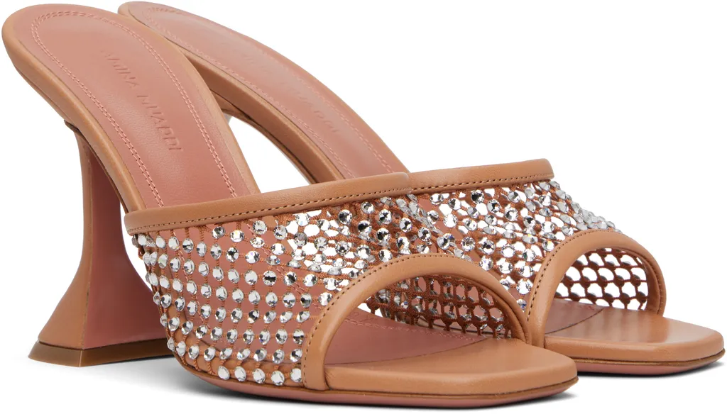 Lupita Crystal Mesh High-Heeled Sandals