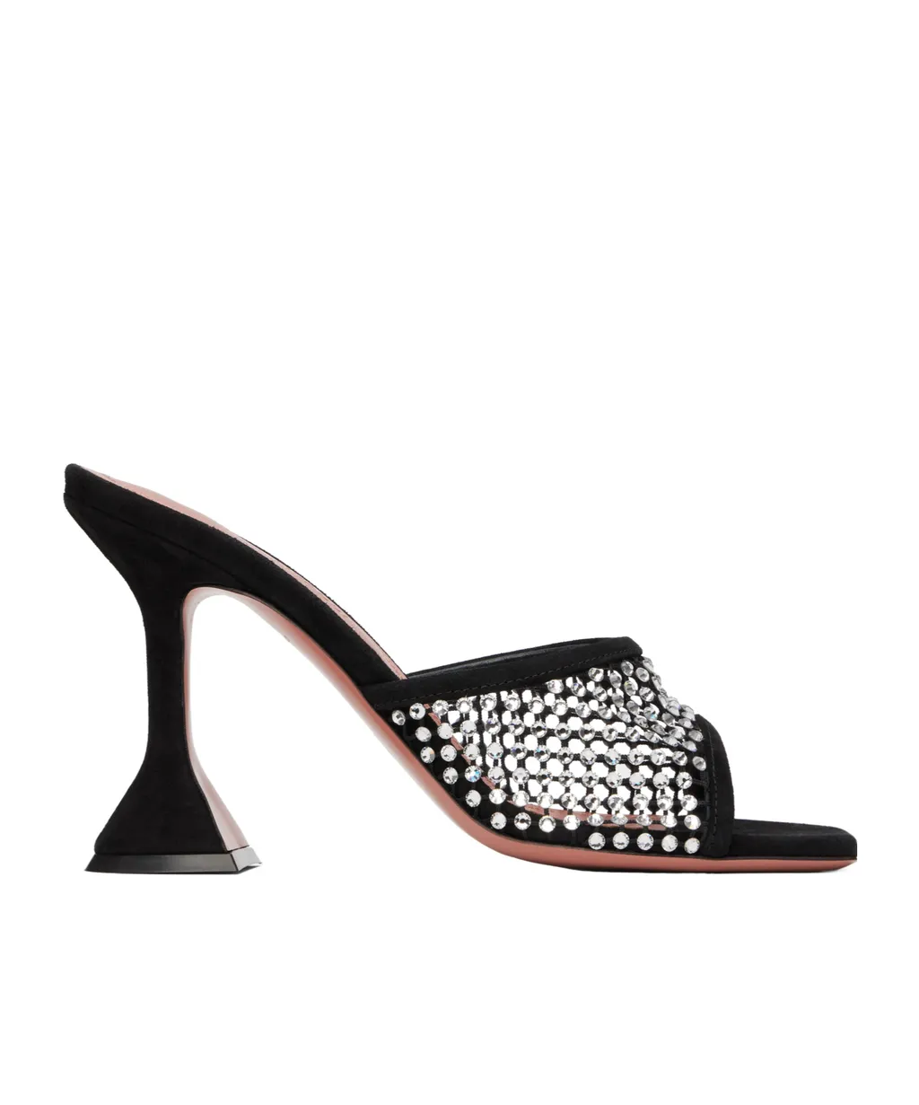 Lupita Crystal Mesh High-Heeled Sandals