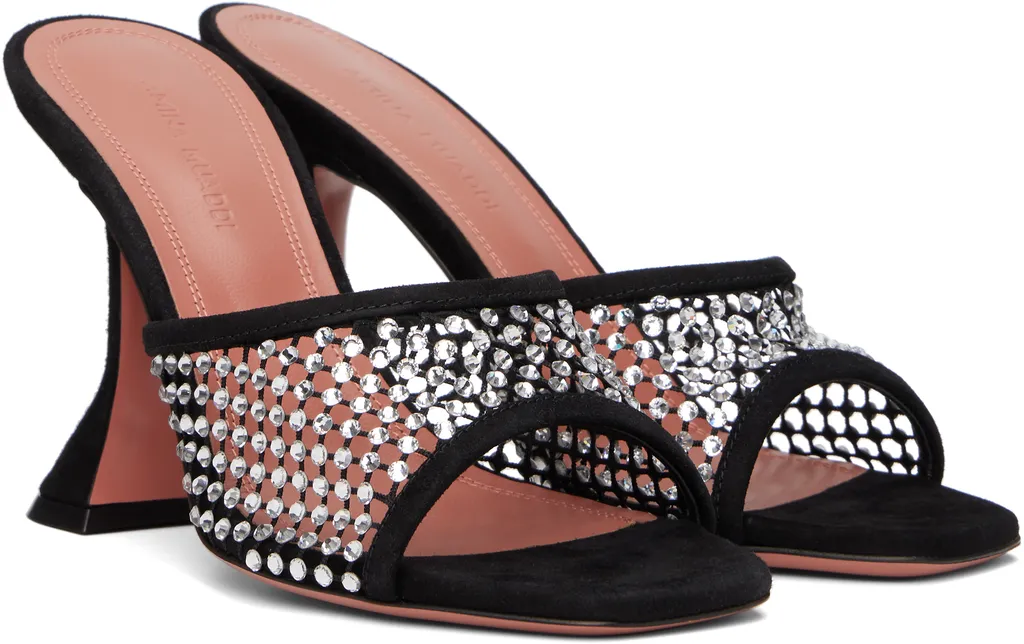 Lupita Crystal Mesh High-Heeled Sandals