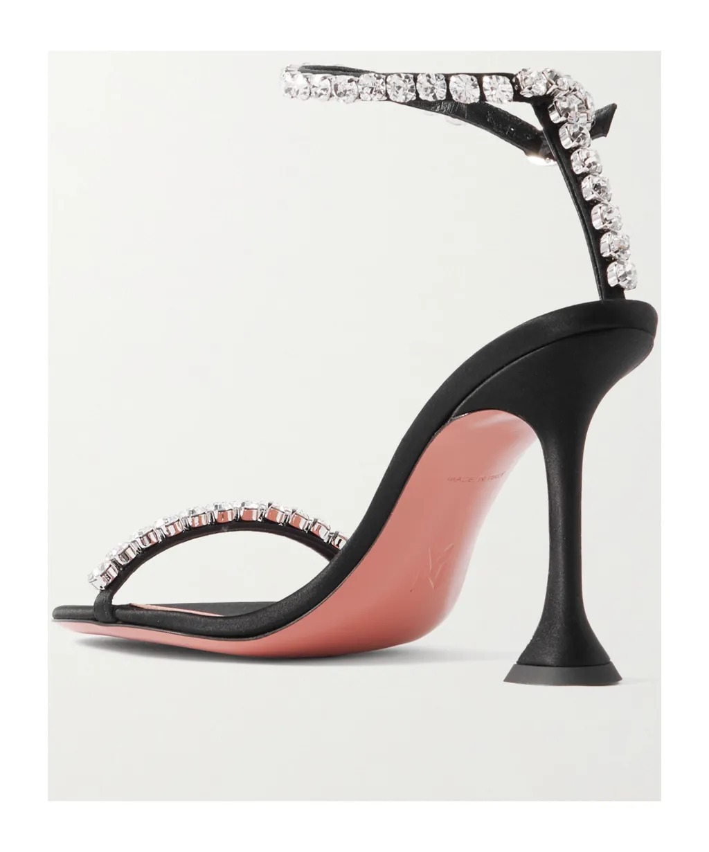 Gigi Crystal-Embellished Heeled Sandals