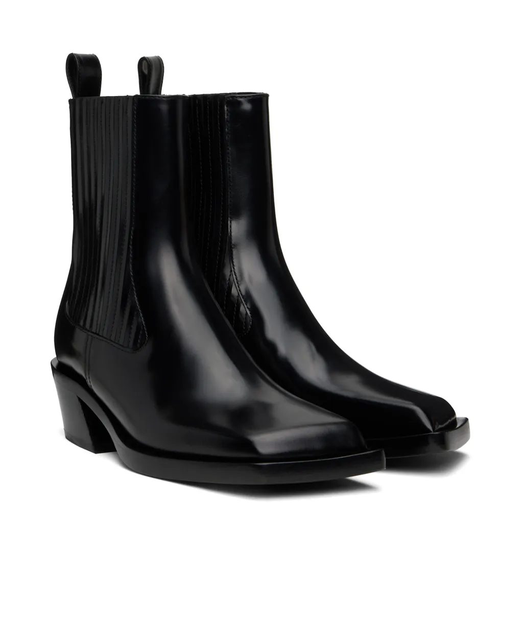 Square-Toed Short Boots