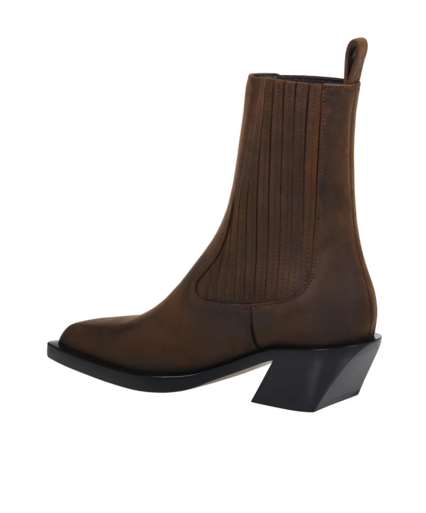 Rear Pull-Ring Short Boots