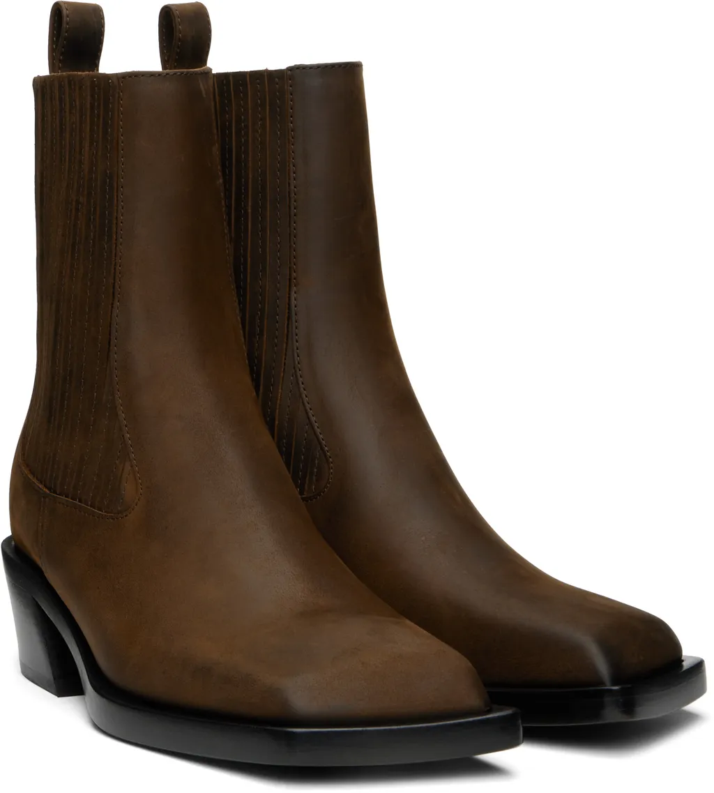 Rear Pull-Ring Short Boots
