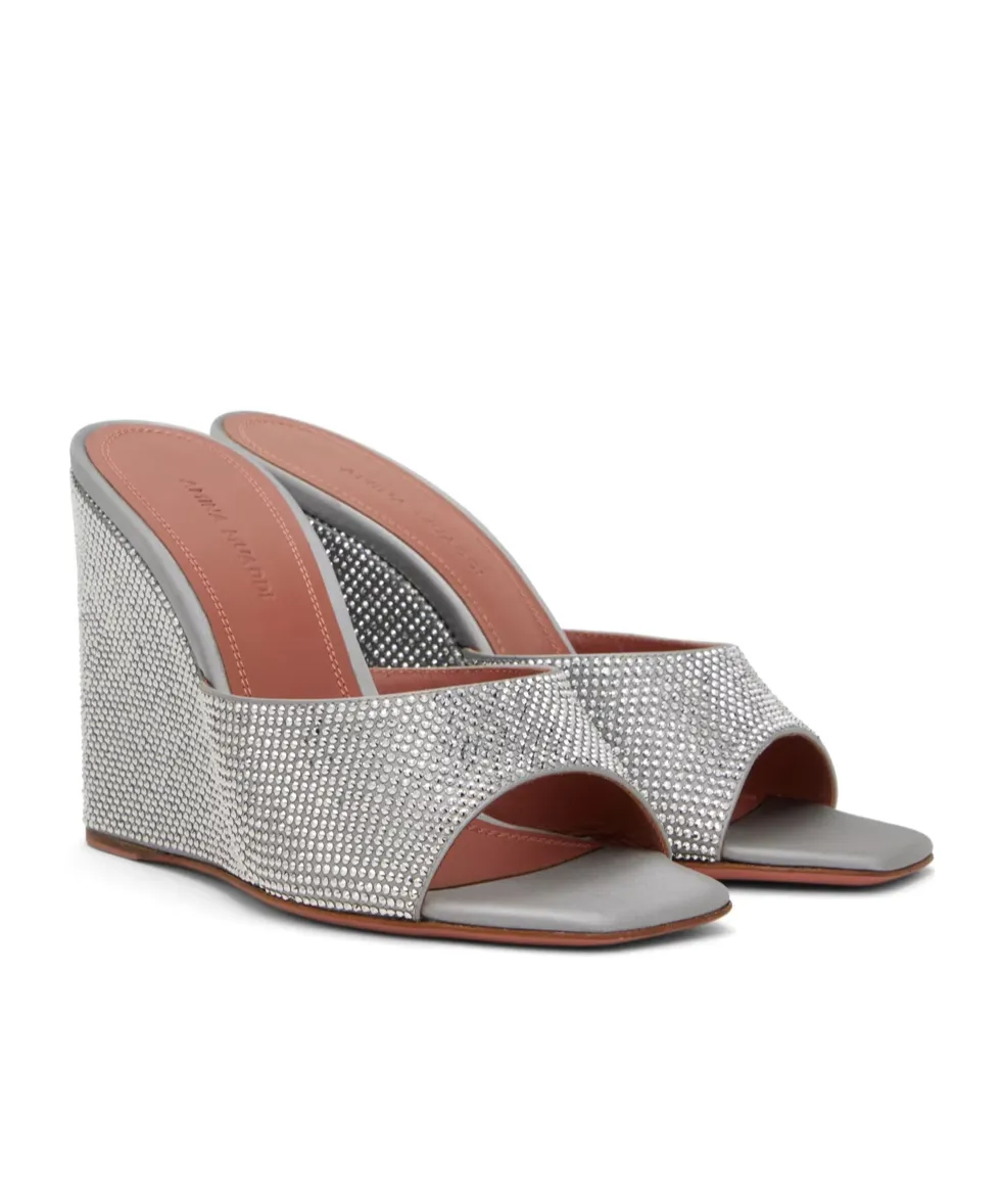 Lupita Crystal Open-Toe Wedges
