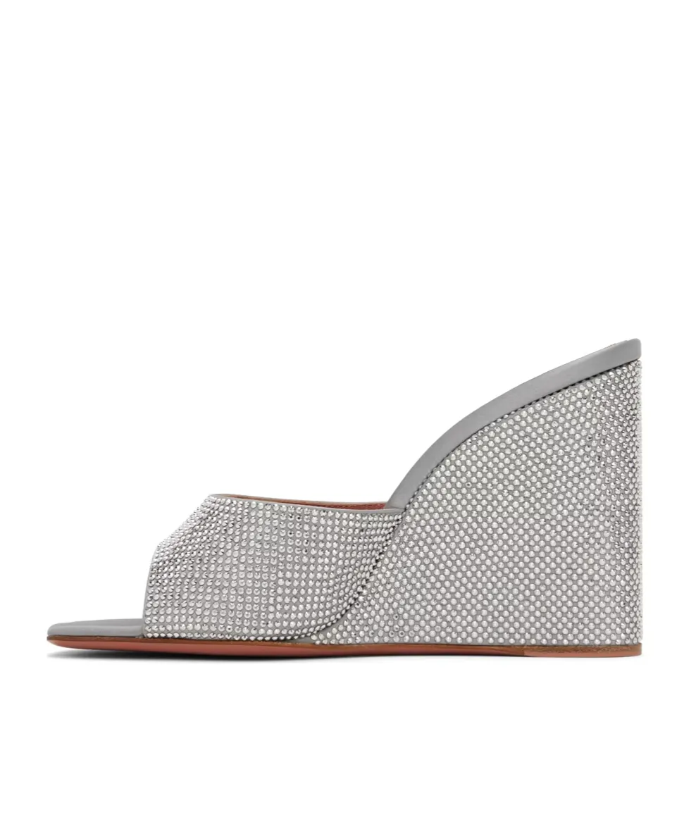 Lupita Crystal Open-Toe Wedges