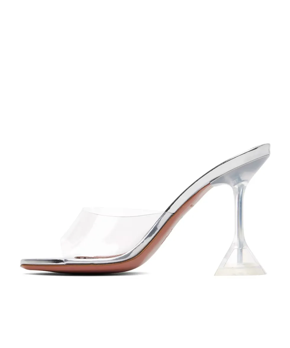 Lupita Glass Open-Toed Heels Sandals