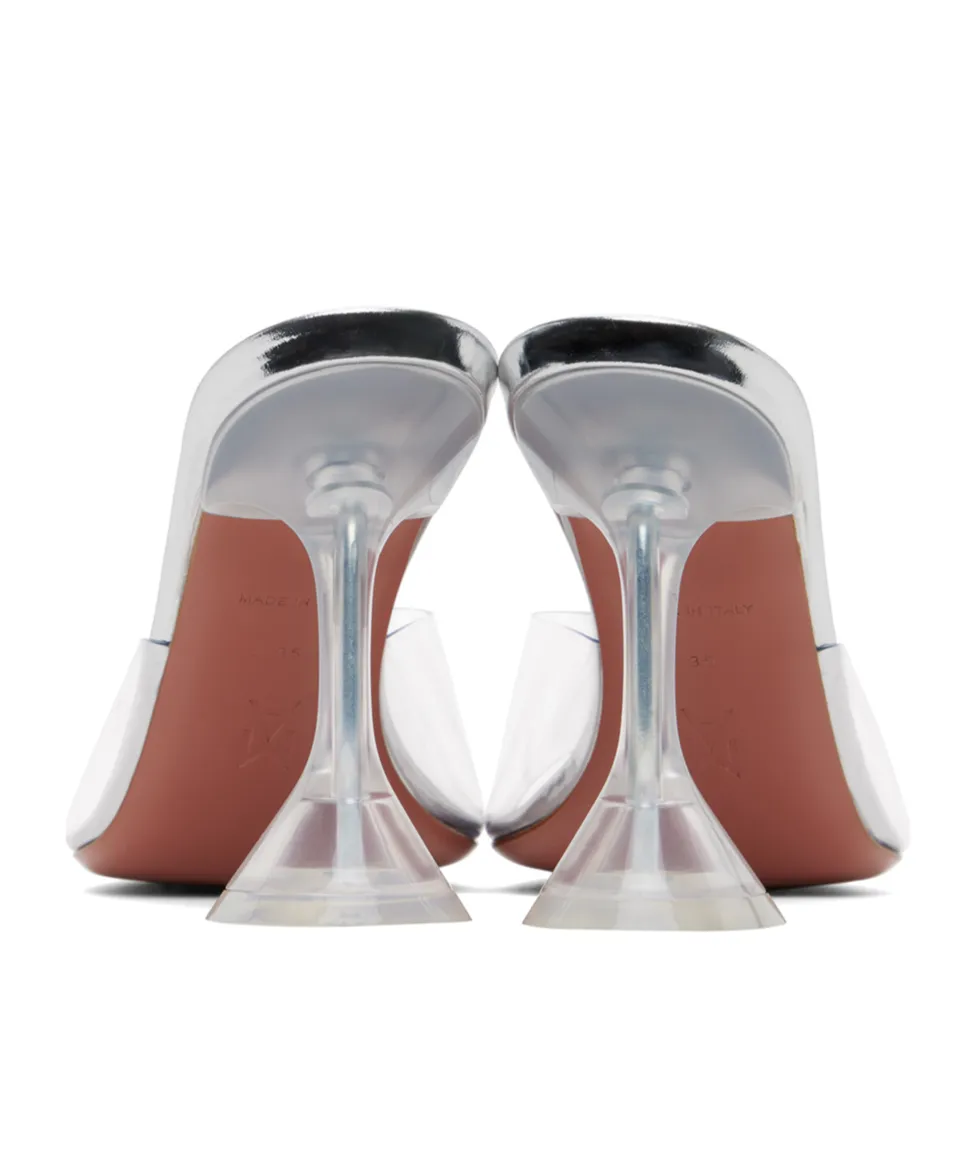 Lupita Glass Open-Toed Heels Sandals
