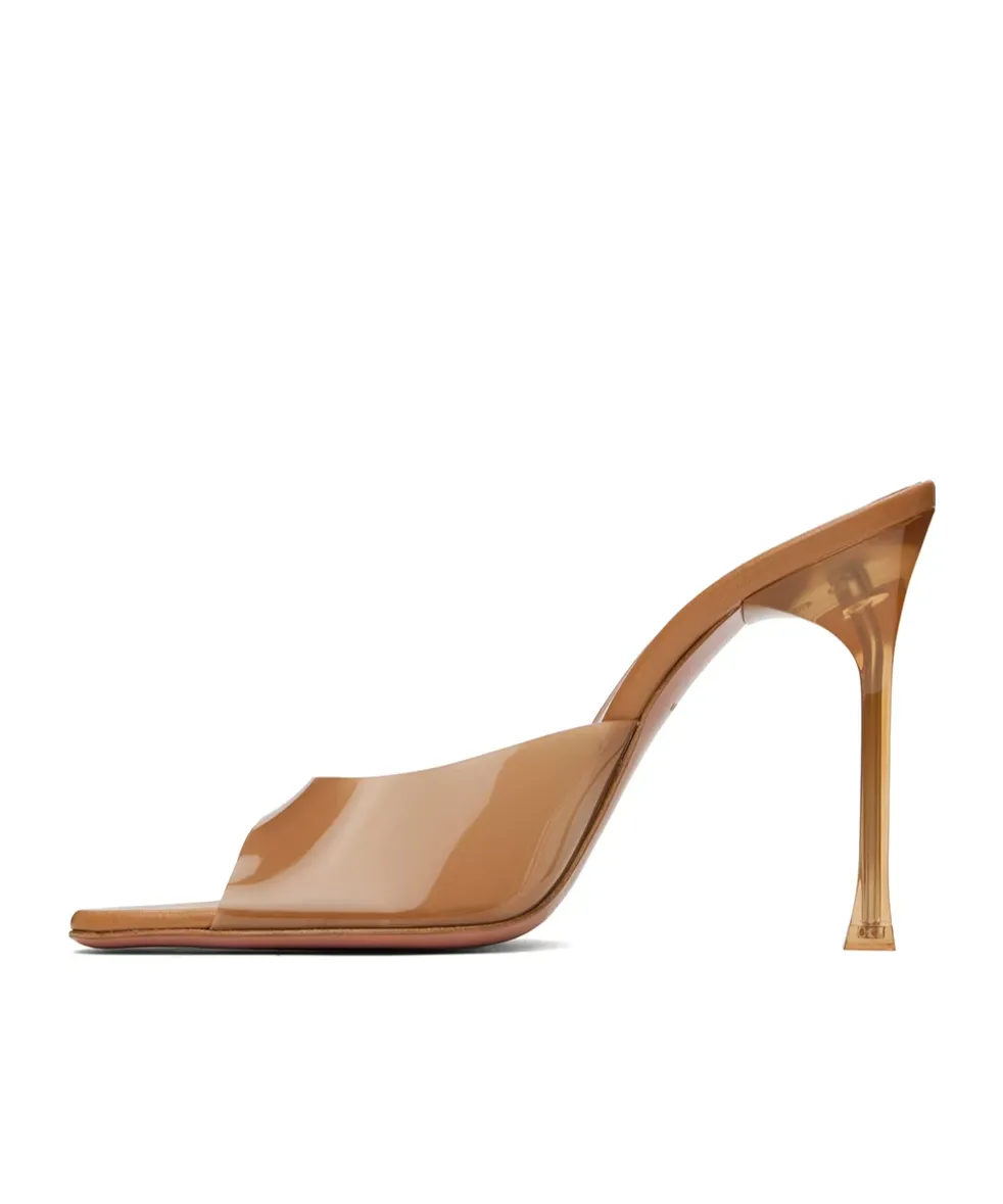 Alexa Glass Slipper Open-Toed Heels Sandals