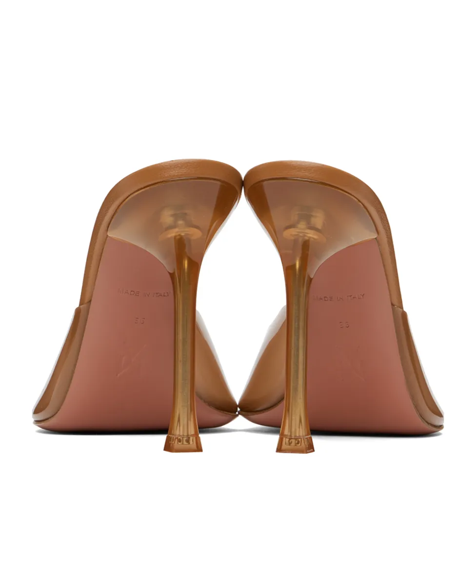 Alexa Glass Slipper Open-Toed Heels Sandals
