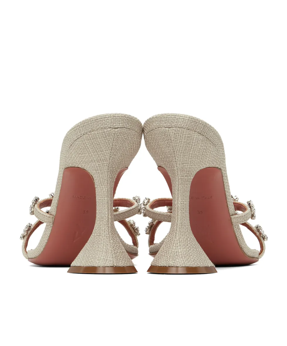 Lily Slipper's Crystal-Trimmed High-Heeled Sandals