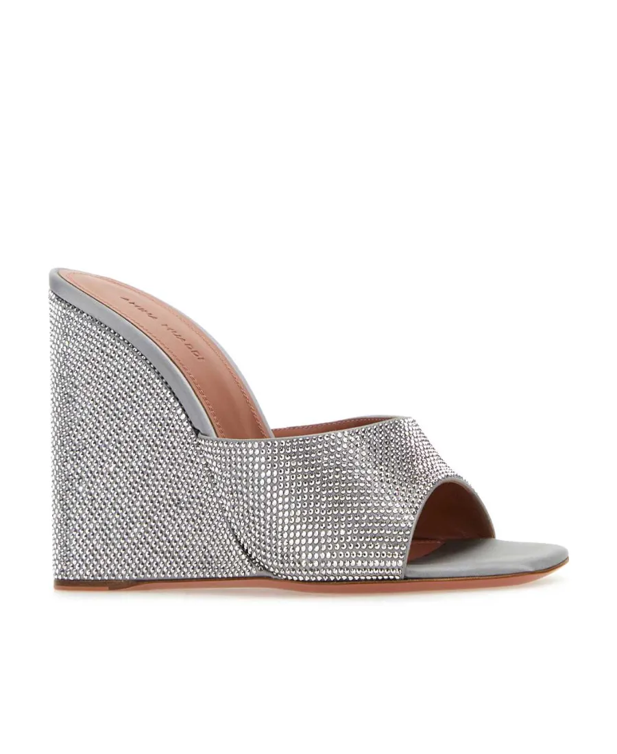Embellished Wedge Mules
