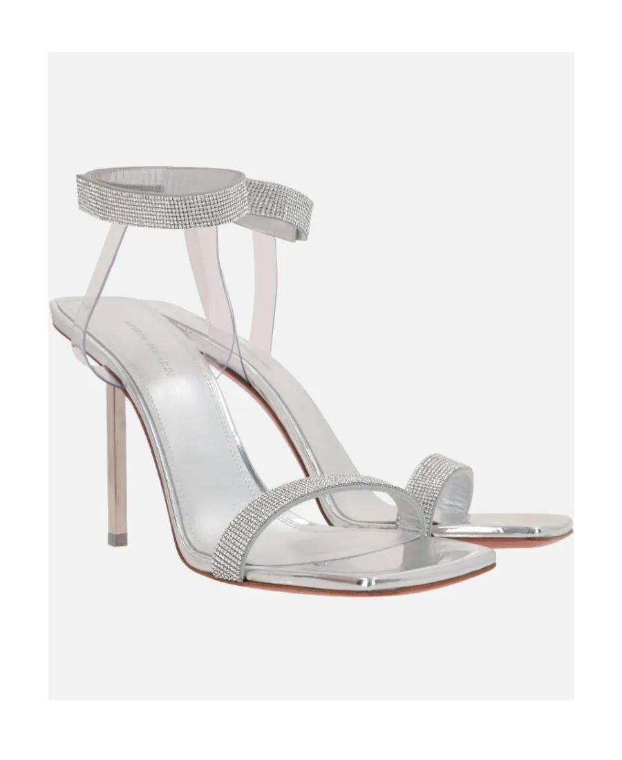 Square-Headed High-Heeled Sandals