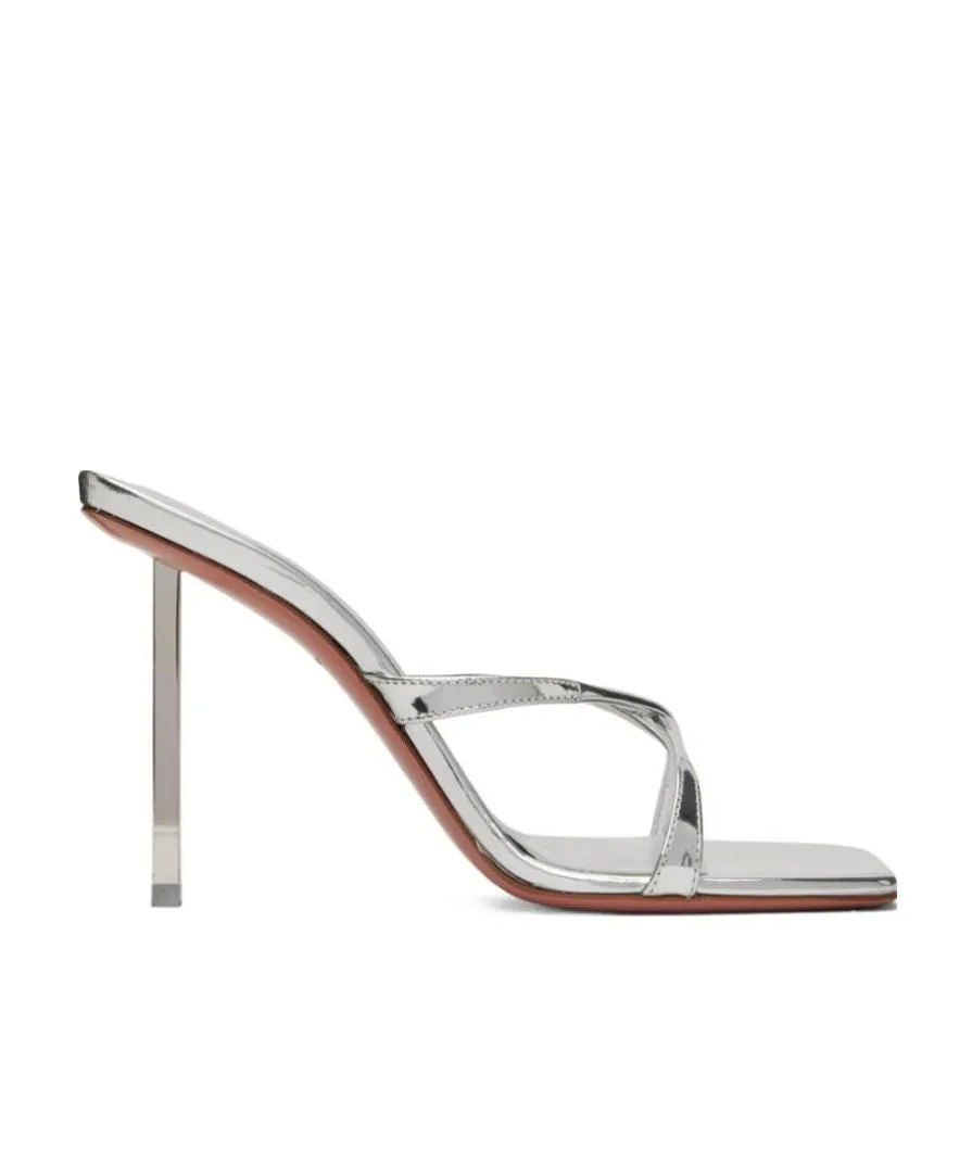 Pull-On High-Heeled Sandals