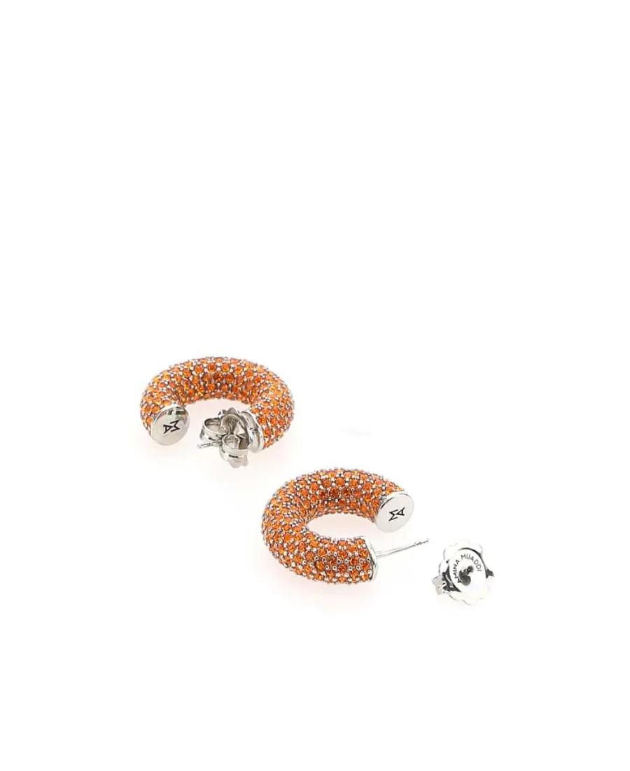 Crystal-Embellished Hoop Earrings