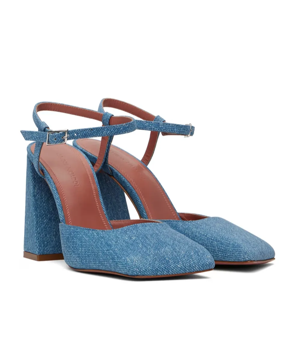 Charlotte Pump Block Printed Denim