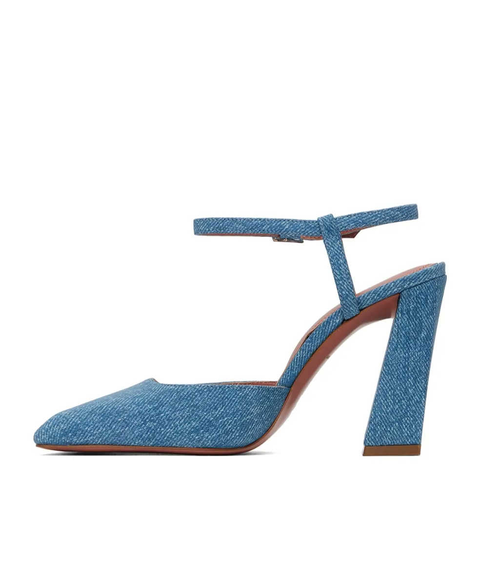 Charlotte Pump Block Printed Denim