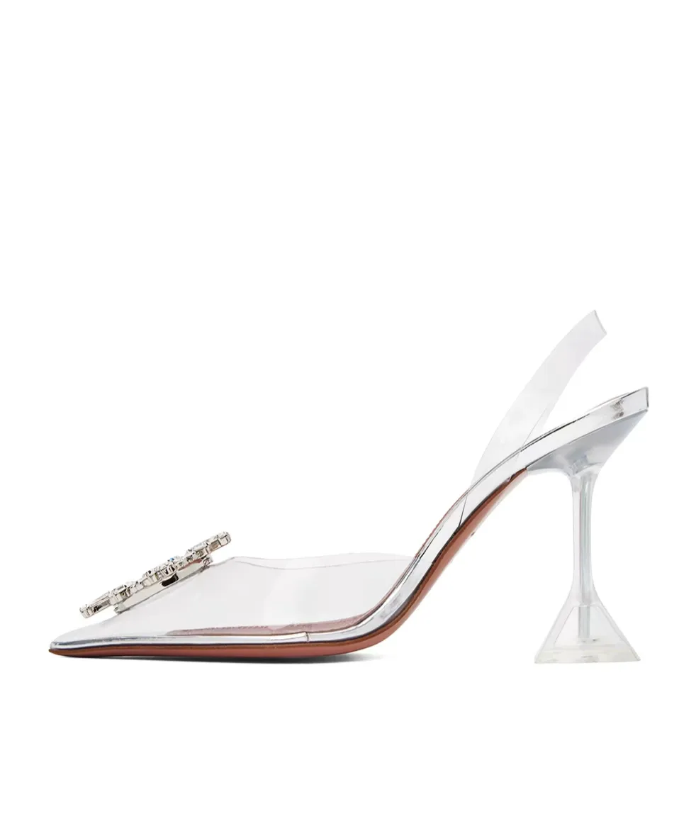 Begum Glass Sling Heels