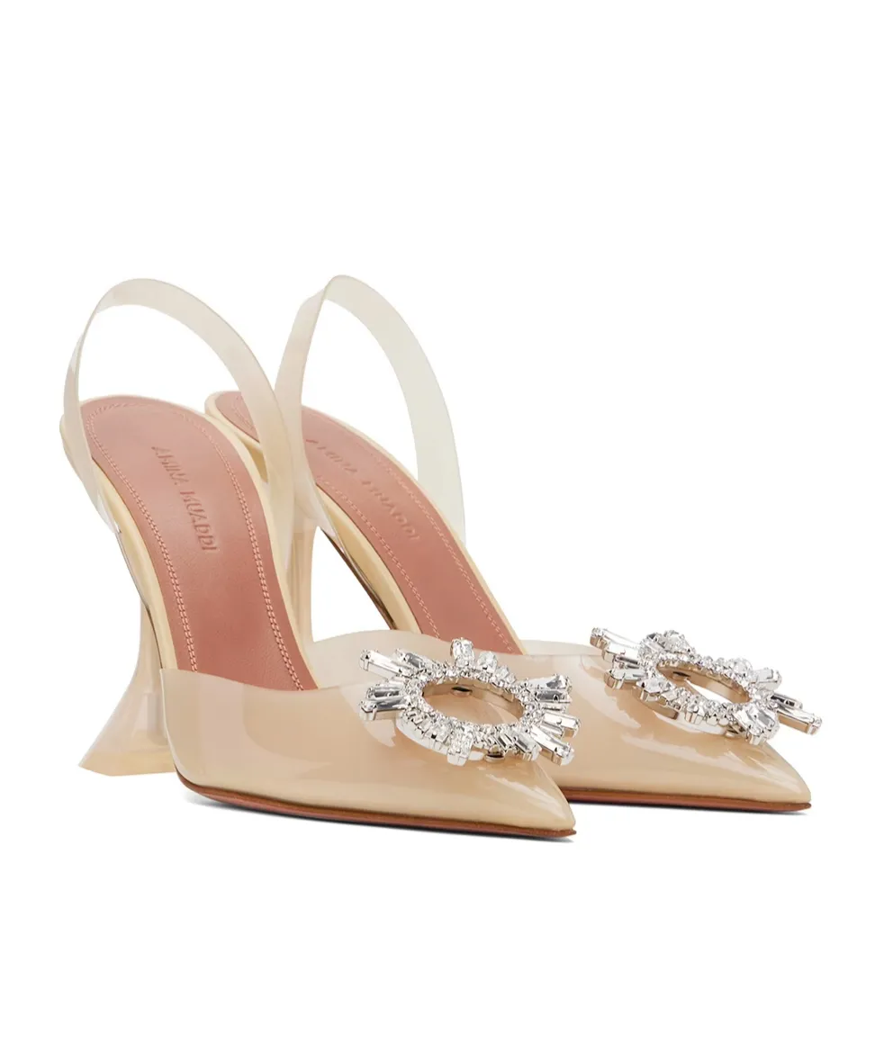 Begum Glass Sling High-Heeled Sandals