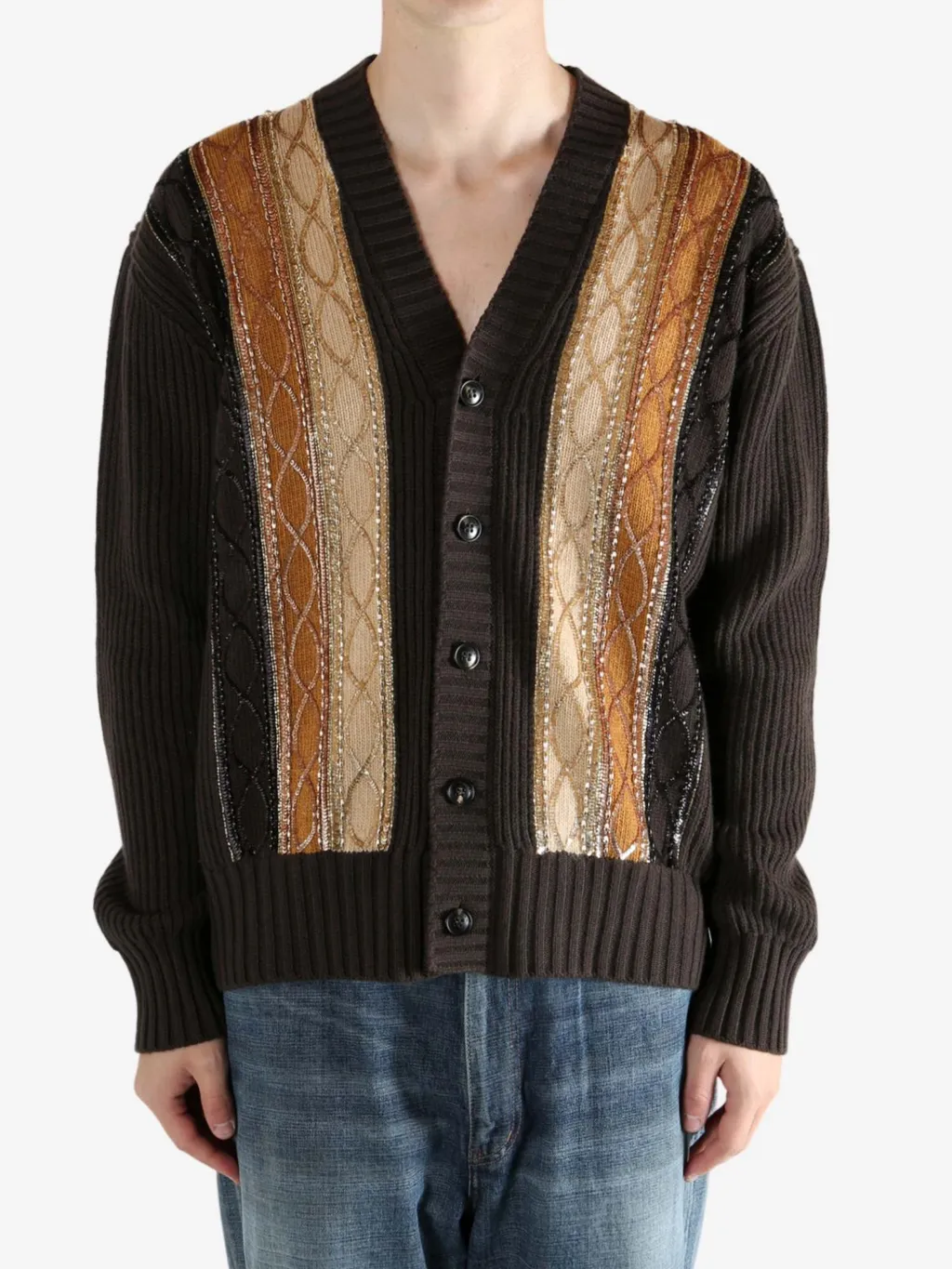 Embellished Striped Cardigan