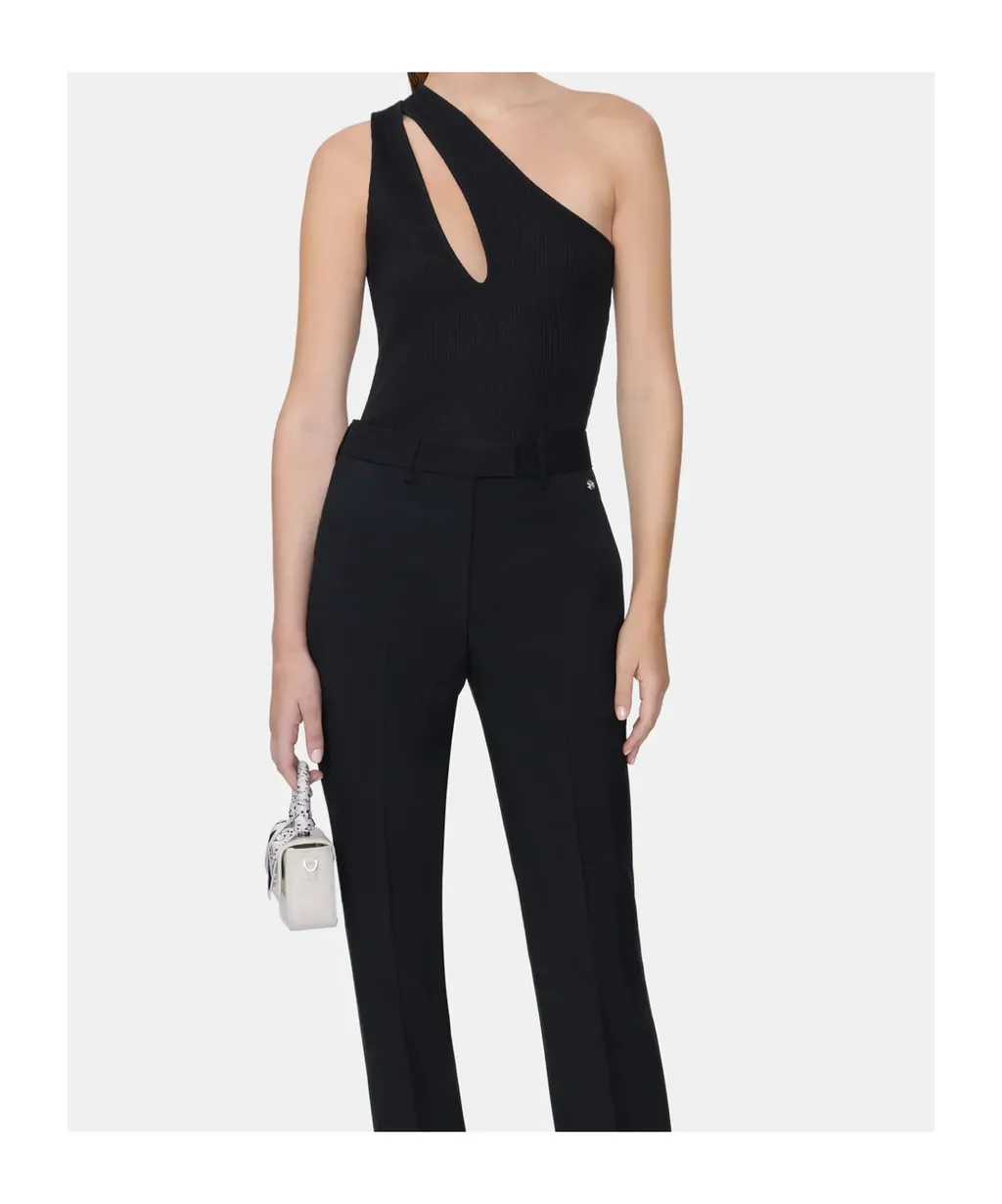 One-Shoulder Keyhole Top