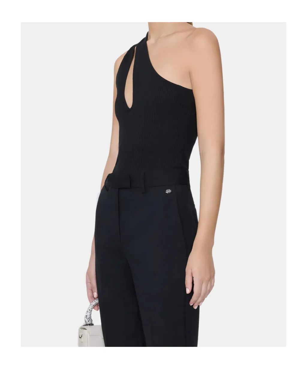 One-Shoulder Keyhole Top