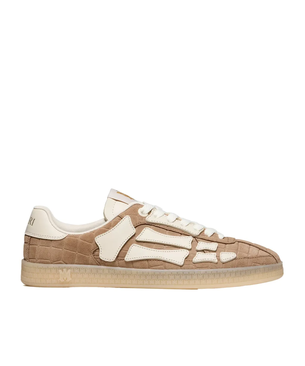 Crocodile-Embossed Skeleton Trainers