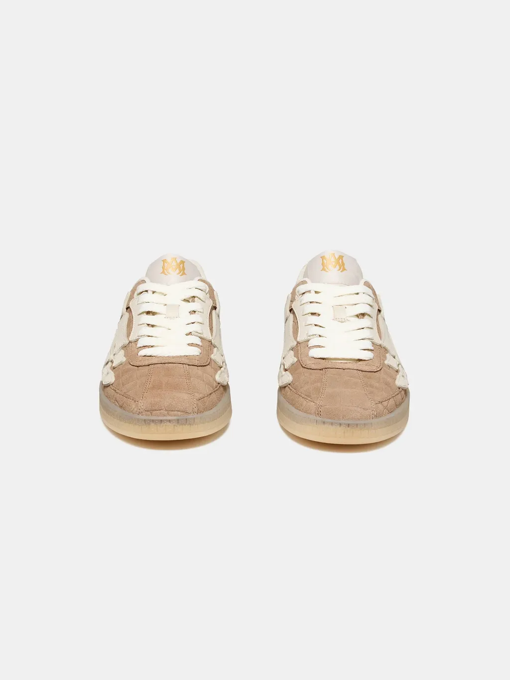 Crocodile-Embossed Skeleton Trainers